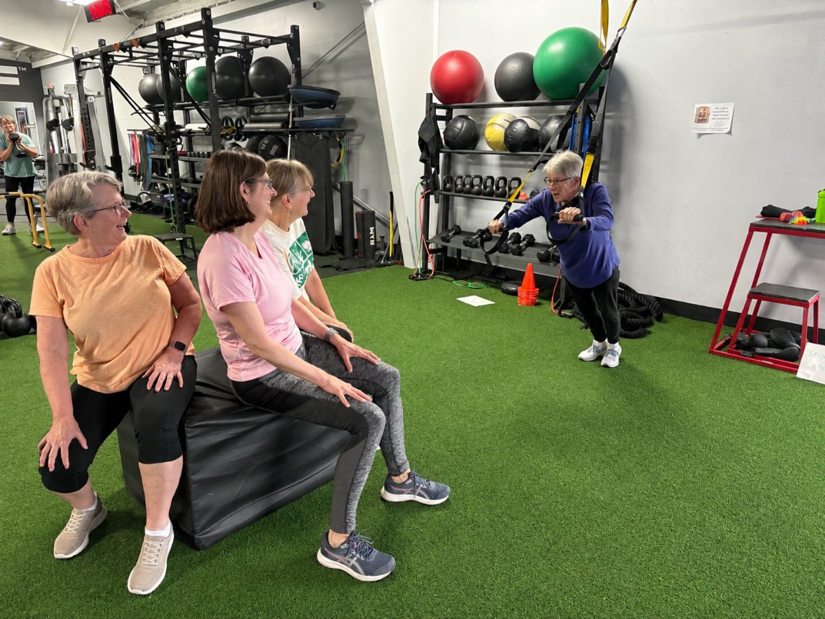 Ageless Fitness members training together